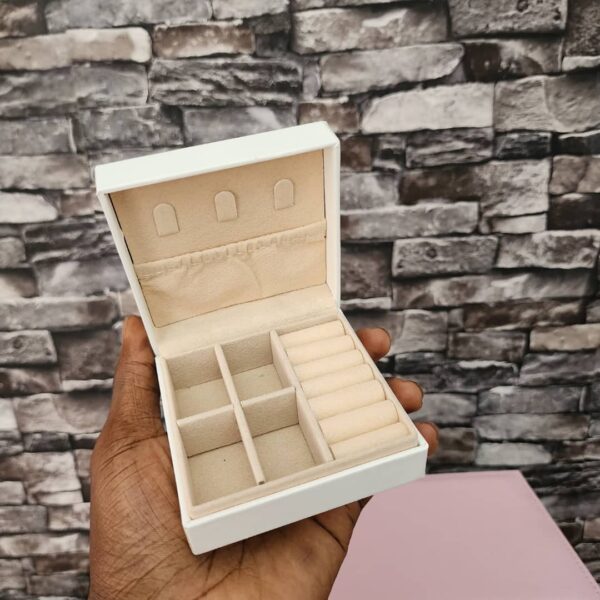 Portable White Jewelry Box