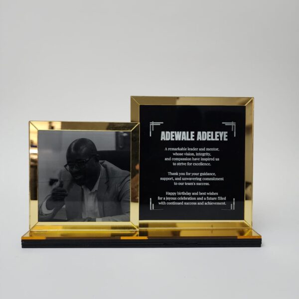 Engraved Black and Gold Frame