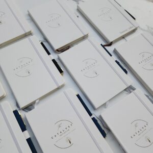 Engraved Leather Notebook with Pen