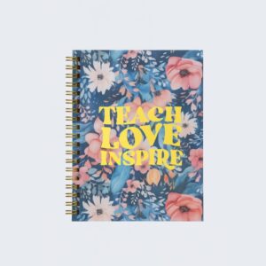 Teach Love Inspire – Floral Spiral Notebook