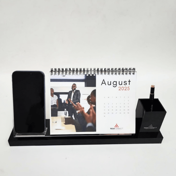 Executive Desk Calendar Organizer with Phone Stand & Pen Holder - Image 2