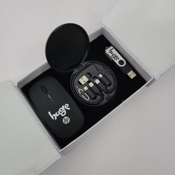 Bluetooth Mouse, Multi-Cable Kit & Flash Drive