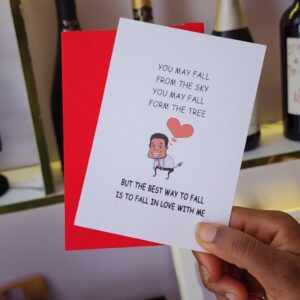 Romantic Love Card – “The Best Way to Fall”