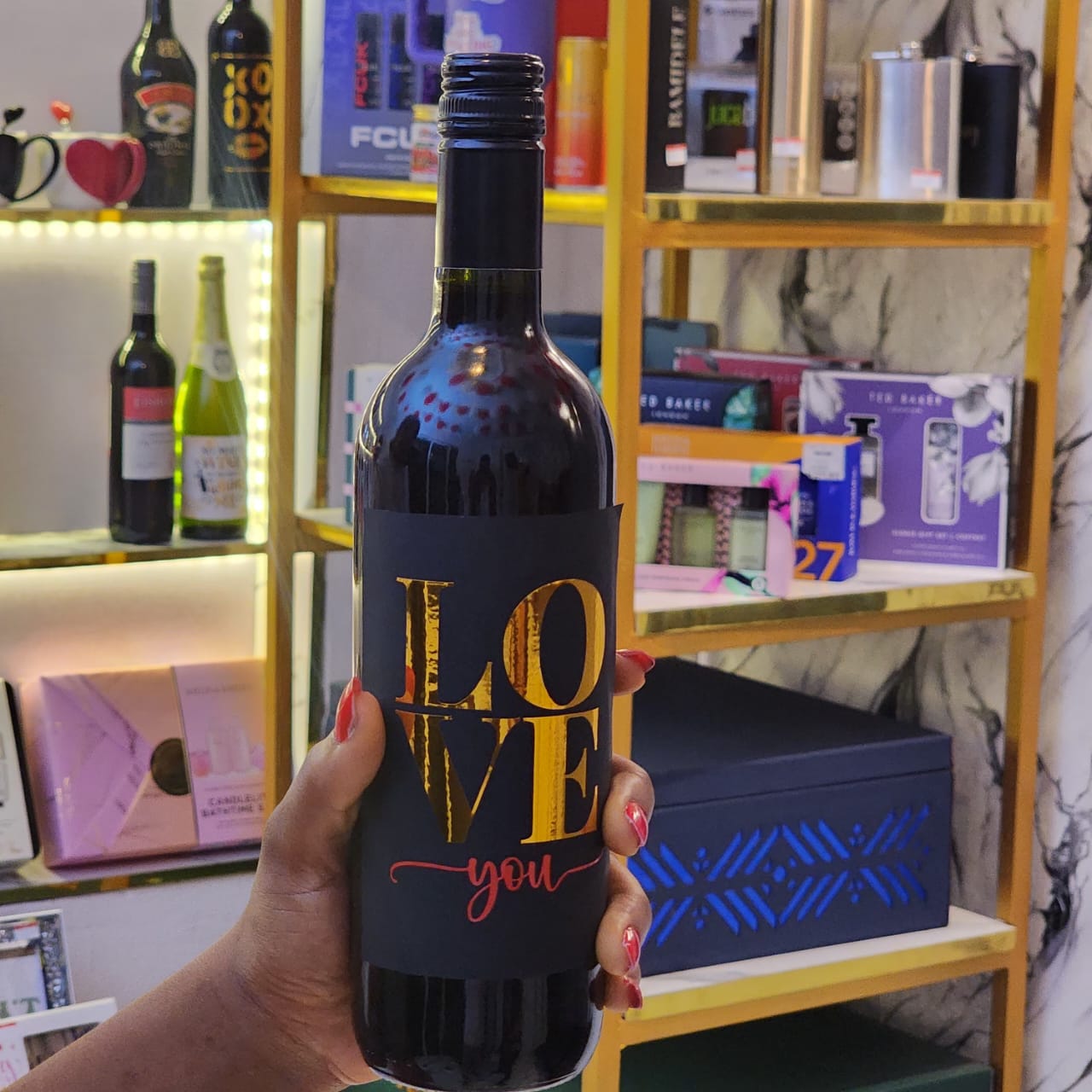 Personalized LOVE You Sweet Red Wine