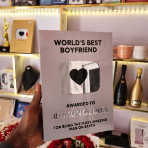 World’s Best Boyfriend Personalized Award